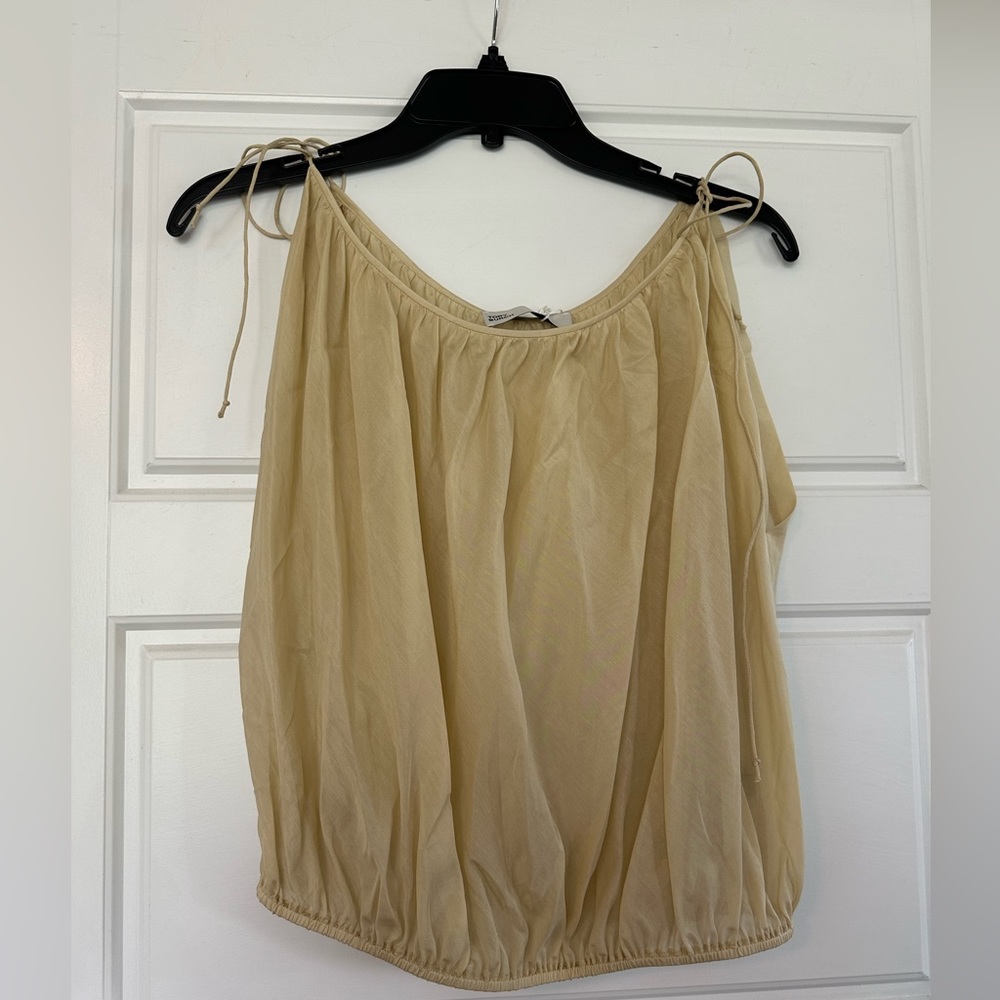 Size 12 Tory Burch Cotton Silk Shoulder Tie Top